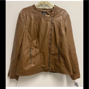 Alfani Women's Faux Leather Jacket 
Size XL New